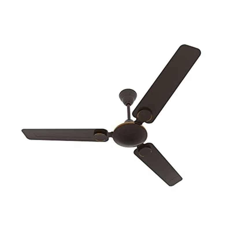 Crompton Montania 51W 380rpm Smoked Brown 3 Blade Ceiling Fan, CFSBMON48SBR1S, Sweep: 1200 mm