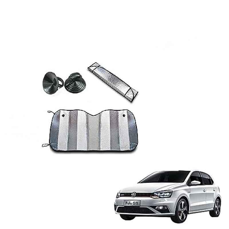 Kozdiko Aluminium Foil UV Protection Silver Windshield Sun Shade for Volkswagen Polo GTI