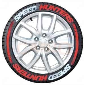 CARIZO 32 Pcs Rubber Speed Hunter Design 3D Tyre Sticker Kit