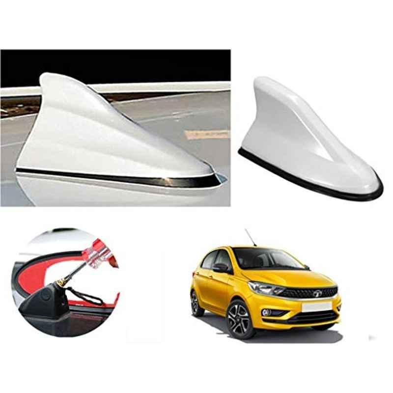 Auto Pearl ABS White Universal Replacement Shark Fin Car Roof Antenna For Tata Tiago 2019