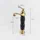 Bassino 12 inch Brass Black & Gold Single Lever Hot & Cold Faucet Tap, BTT_2043