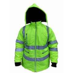 Evion ES-1105-WJ-GN-L Woolen Green Reflective Safety Jacket, Size: L