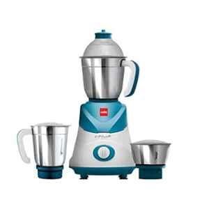 Cello Grind-N-Mix Swift 500 500W White & Sky Blue Mixer Grinder with 3 Jars