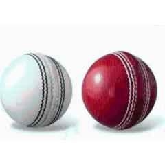 APPSS Sports White & Red Cricket Leather Ball Cricket Leather Ball (Pack of 2)