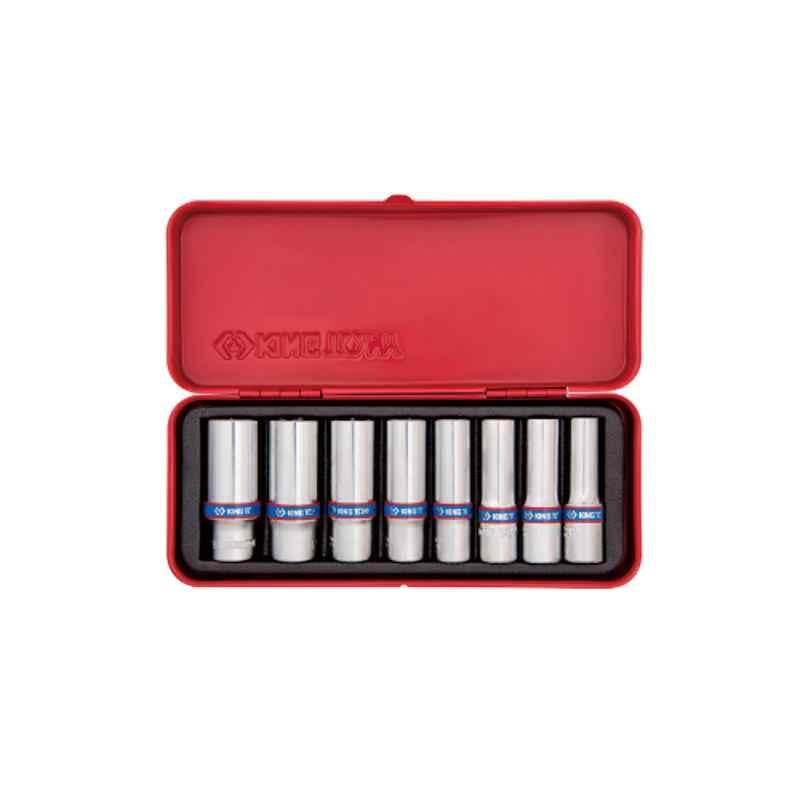 8PC.3/8"DR.DEEP SOCKET SET 6PT METRIC CHROME, 3508MR