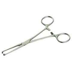 Forgesy 10 inch Stainless Steel 410 Silver Straight Allis Tissue Forceps, FG45