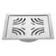 Ruhe 5x5 inch 304 Grade Stainless Steel Emerald Floor Drain Square with Trap, 16-306-04