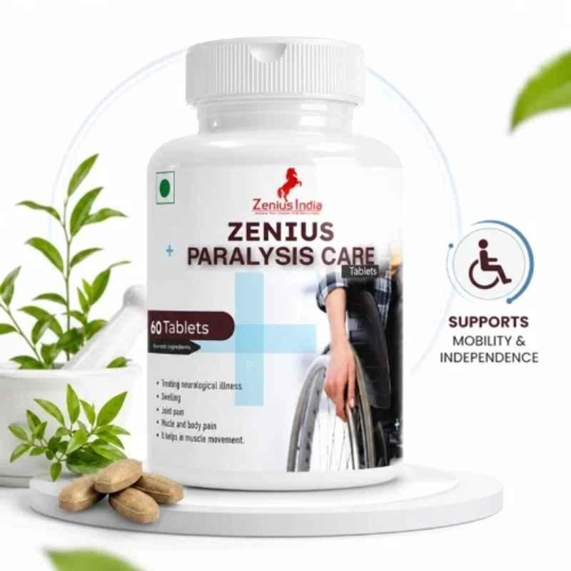 Zenius India 60 Pcs Paralysis Care Tablet with Amla, Pipal, Kali Mirch, Ashwagandha & Abhrak Bhasam for Supports Neurological Wellness & Supports Muscle Strength