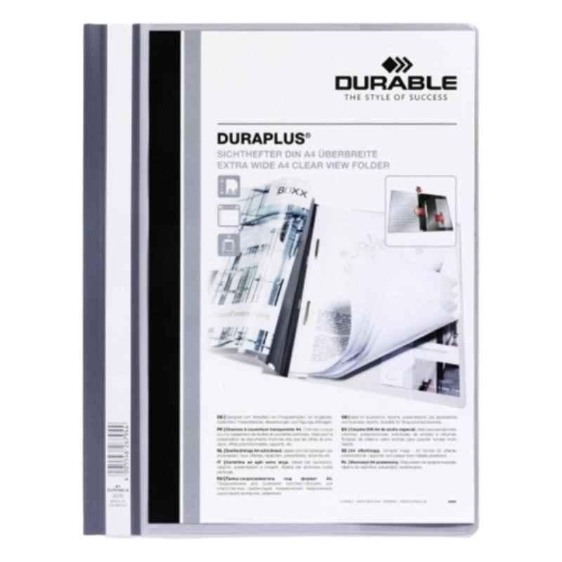 Durable Duraplus A4 Grey Presentation Folder with cover pocket, 2579-10