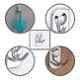 ZAP Stainless Steel 304 Bathroom Double Wall Hook with Screw Set