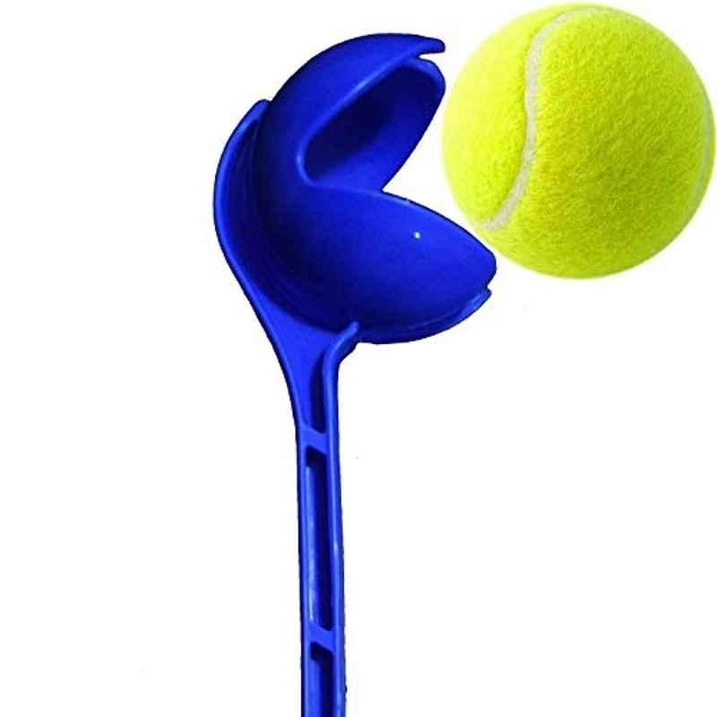 Arineo Leather Blue Ball Thrower with Tennis Ball