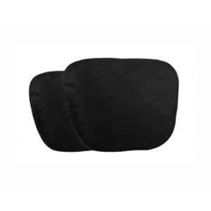 CARIZO Suede Velvet Black Ergonomic Car Headrest Pillow ( Pack of 2)