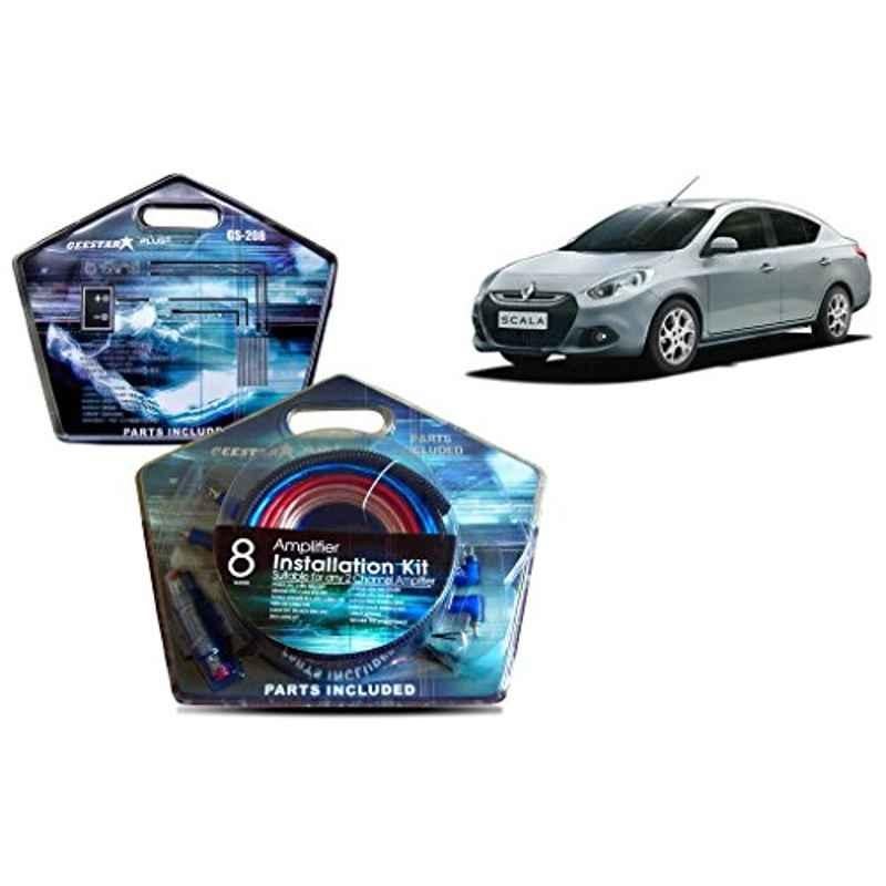 Auto Pearl Geestar Plus 8 Guage 2 Channel Amplifier Full Installation Kit for Renault Scala, GS-208