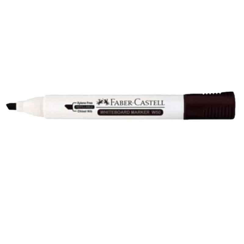Faber Castell W50 Chisel Tip Whiteboard Marker, Black