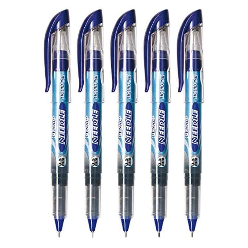 PENAC NEEDLE 0.7mm Plastic Blue Pen, WP0302-03PO5 (Pack of 5)