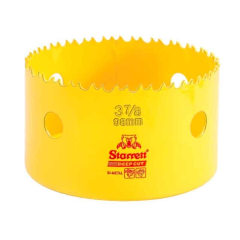 Starrett Deep Cut 98mm Yellow Bi Metal Hole Saw, DCH0378-G