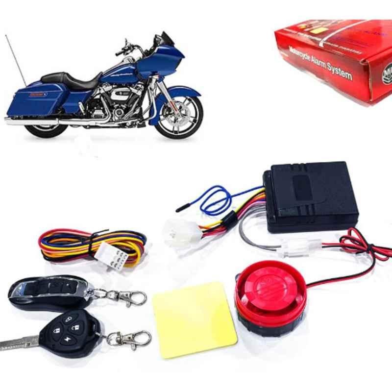 Auto Pearl 12V Black Two-Way Anti Theft Motorcycle Alarm Kit with 2 Pcs Remote for Street Glide Special