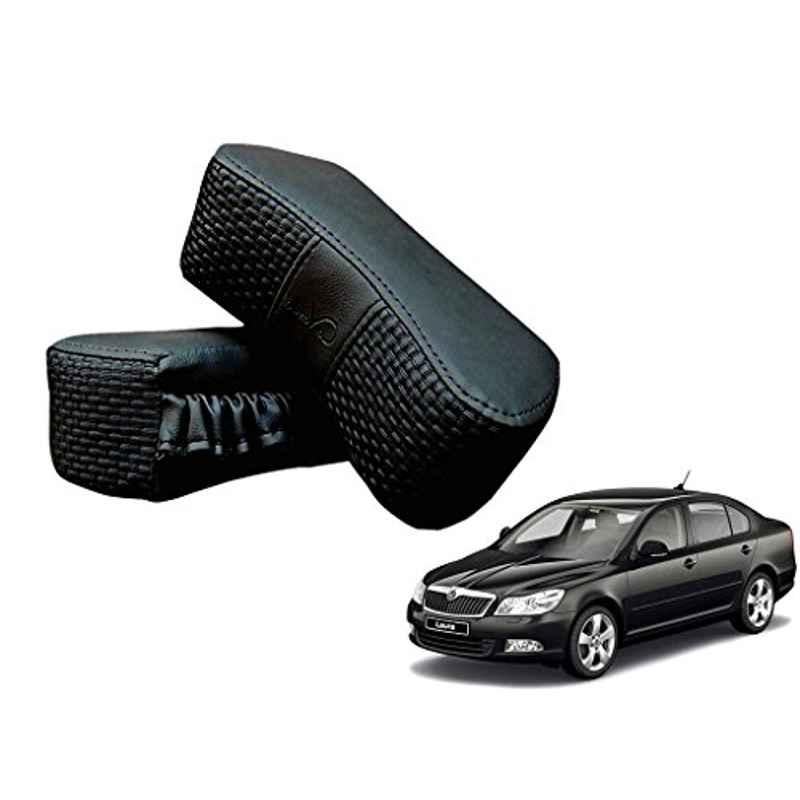 Kozdiko 2 Pcs Memory Foam Black Luxurious Neck Rest Set for Skoda Laura, koz_27231