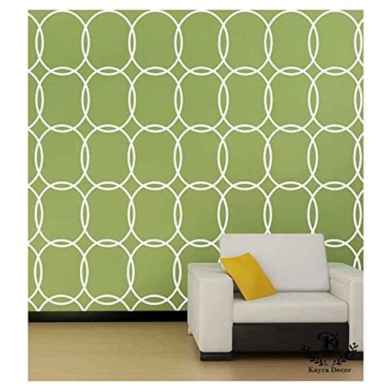 Kayra Decor 16x24 inch PVC Lattice Wall Design Stencil, KHS386