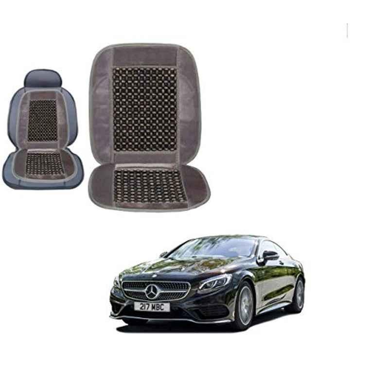 Kozdiko Wooden Bead Seat with Grey Velvet Border for Mercedes Benz S Coupe