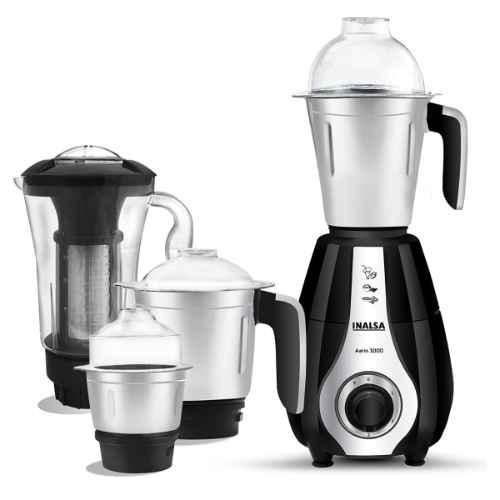 Buy Inalsa Aarin-1000 1000W Black Mixer Grinder with Jars - Main Image