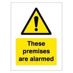 SUNSIGNS 150x100mm Vinyl & ACP Sheet These Premises are Alarmed Signage, SN0044VNLM3HPIFAD