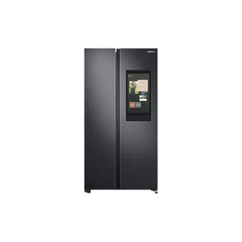 Samsung RS72A5FC1B4/TL 673L Gentle Black Matt Frost Free Side by Side Door Inverter Refrigerator