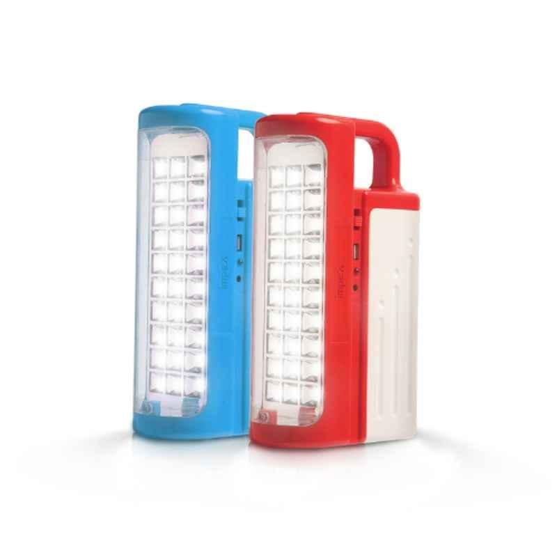 Impex 2Pcs 3000mAh Red & Blue LED Rechargeable Lantern Set, CB 2287