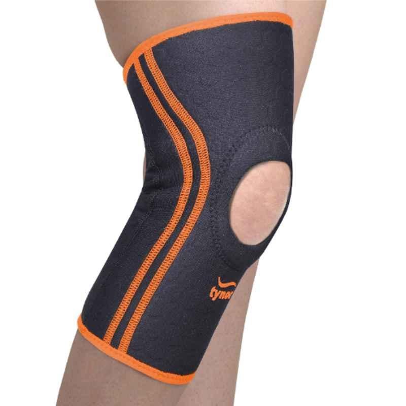 Tynor Black & Orange Neoprene Knee Support Wrap, 4020060600, Size: Small