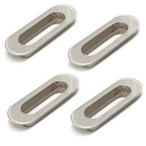 Plantex Sliding Door Handle/Concealed Handle for Sliding Door/96mm Concealed Handle for Wardrobe/Kitchen Cabinet - Pack of 4 (Satin)