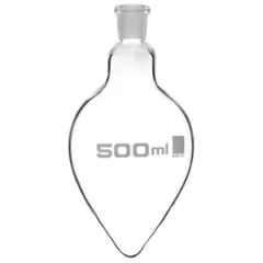 ABGIL 500ml Borosilicate Glass Pear Shape Single Neck Flask with Interchangeable Joint, ABG1568