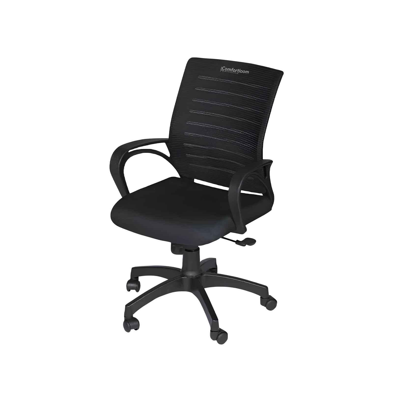 Buy Comfort Loom Boom Mesh Black Medium Back Ergonomic Revolving Office  Chair Online At Price ₹3049