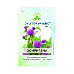 Only For Organic 50g Gomphrena Flower Seeds, OFOPPGOM0050