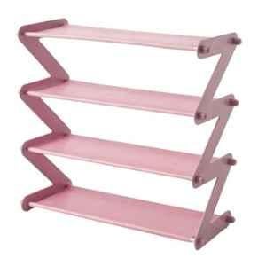 GTC 47.5x19x46cm 4 Shelves Z Type Pink Shoe Organizer Rack, S-352-2