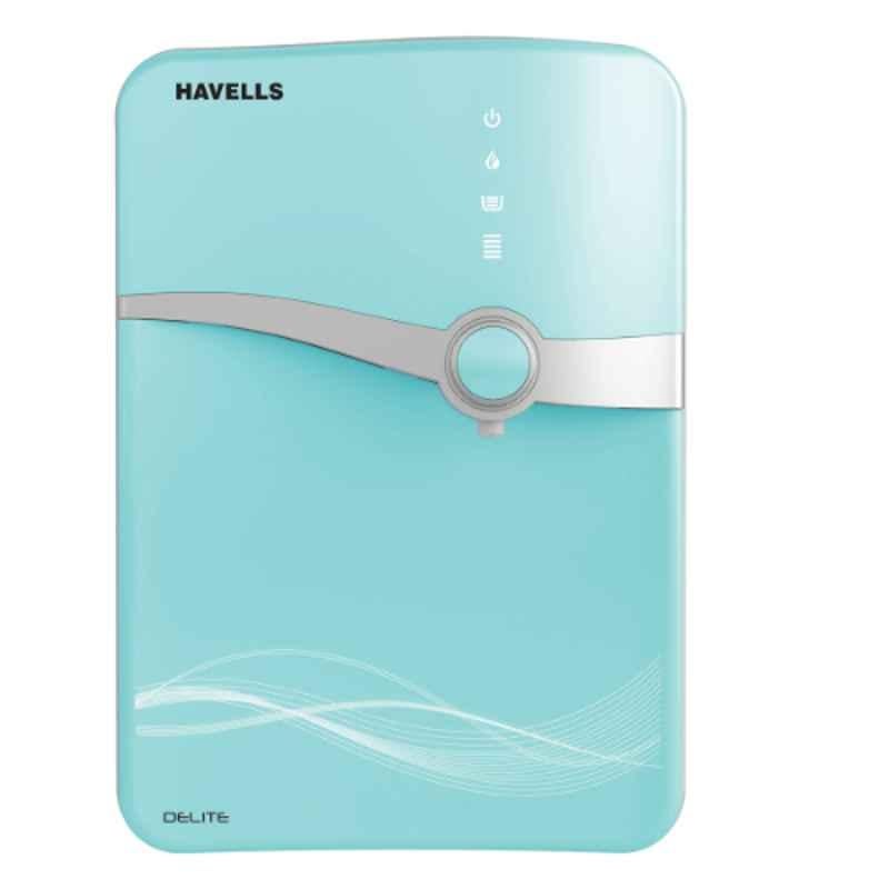 Havells Delite 6.5L Plastic Aqua Green & White RO+UV Water Purifier