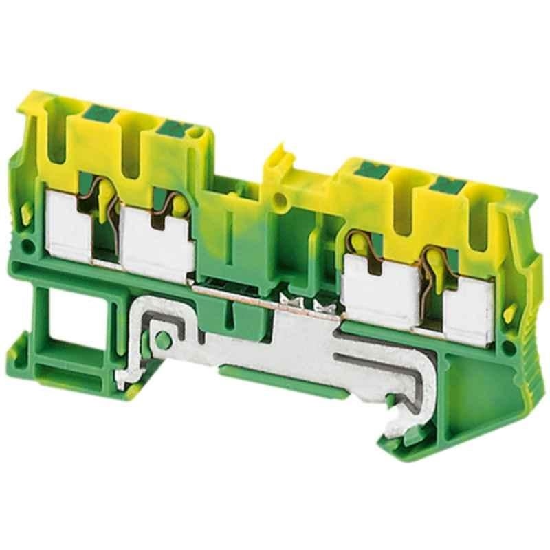Schneider Linergy TR 72mm Green & Yellow Protective Earth Terminal Block, NSYTRP24PE (Set of 50)
