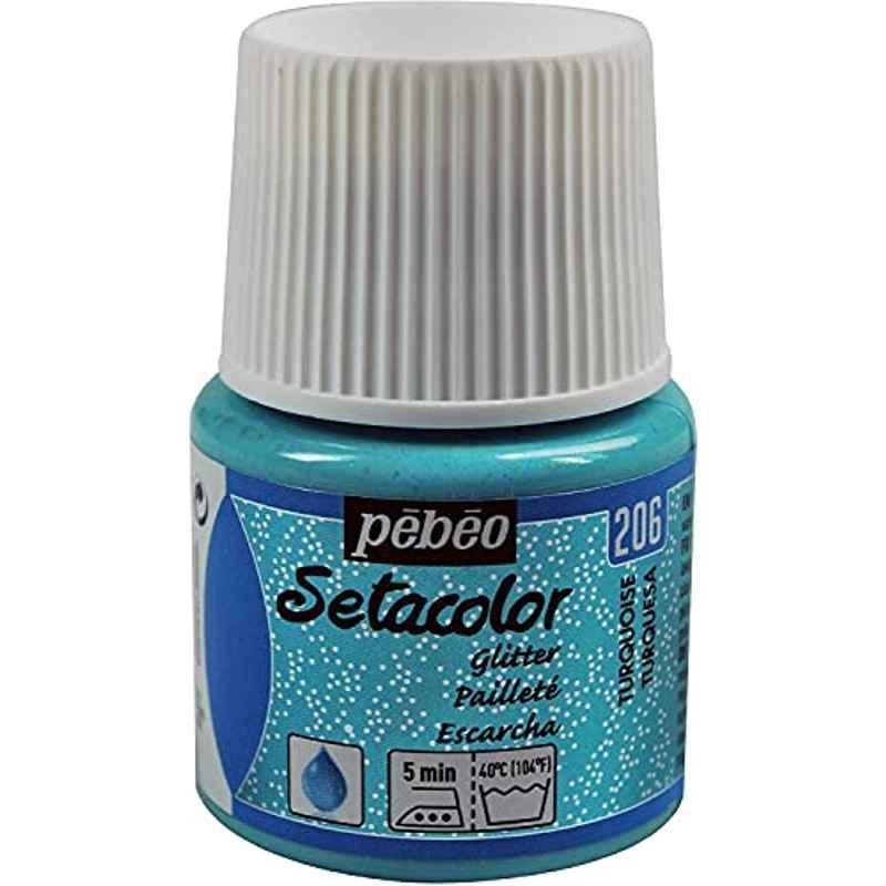 45ml Turquoise Glitter Setacolor Fabric Paint