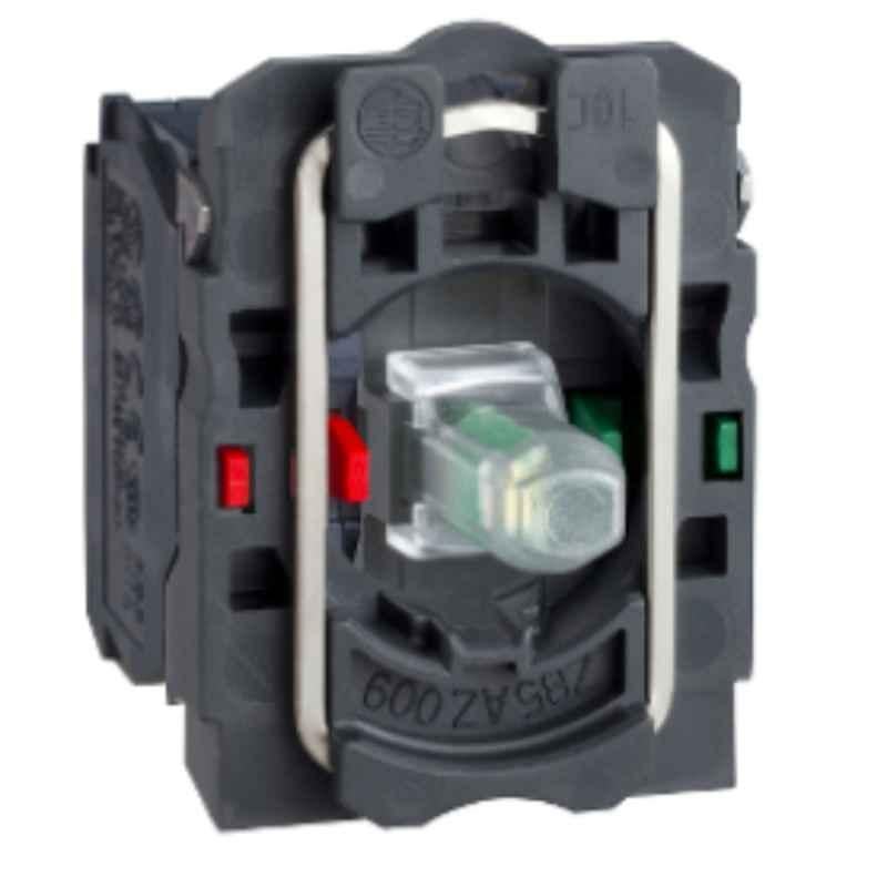 Schneider Harmony 24V 1NO+1NC Orange Light Block with Body Fixing Collar & Integral LED, ZB5AW0B55