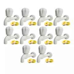 Fastgear PVC White Chrome Finish Bib Tap, FG2236 (Pack of 10)