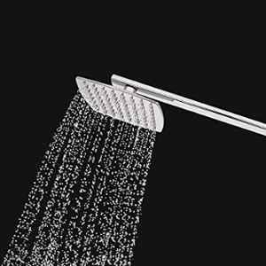 Elegant Casa 4 inch 304 Stainless Steel Hexa Ultra Slim Square Over Head Shower with 12 inch Arm
