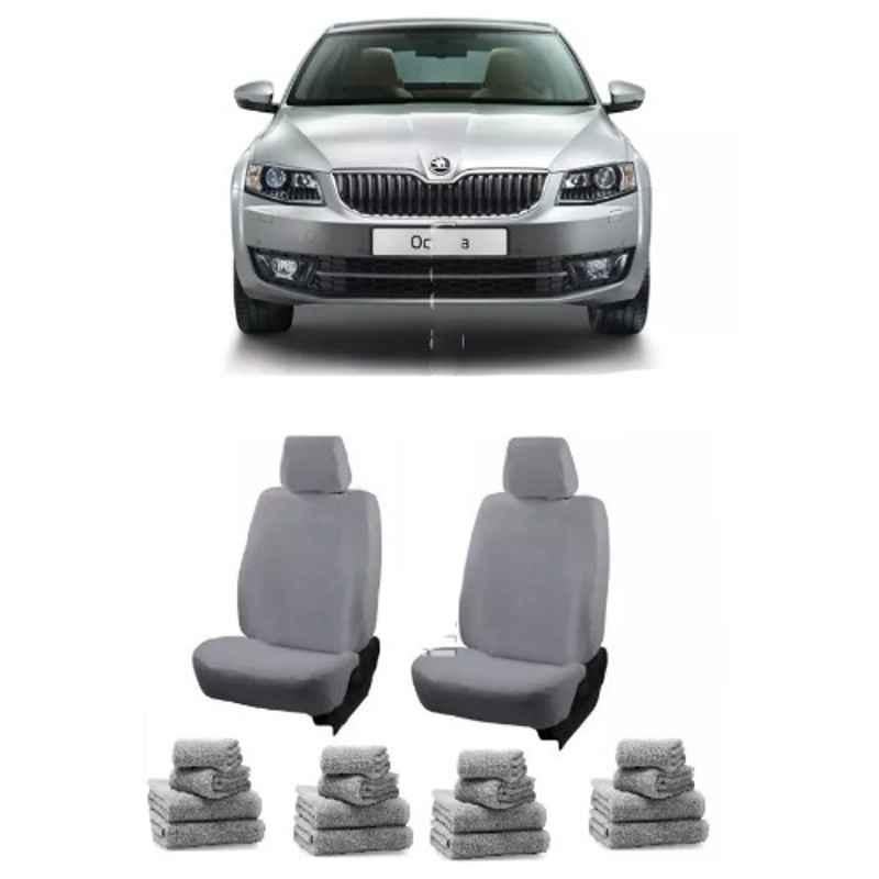 Oscar Grey Aut-Sn-4404 Towel 1 Pcs\\Set Skoda Octavia Car Seat Cover