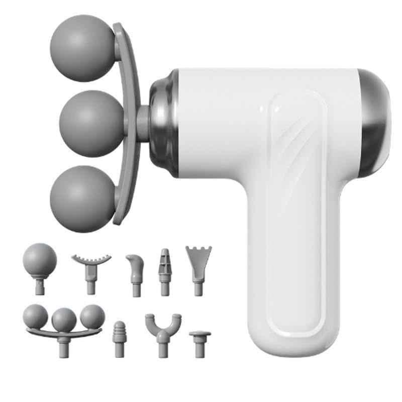 Anytime Fitness 3200spm Plastic Body Massager Gun with 9 Adjustable Heads for Deep Tissue & Muscle Relief, AF-107