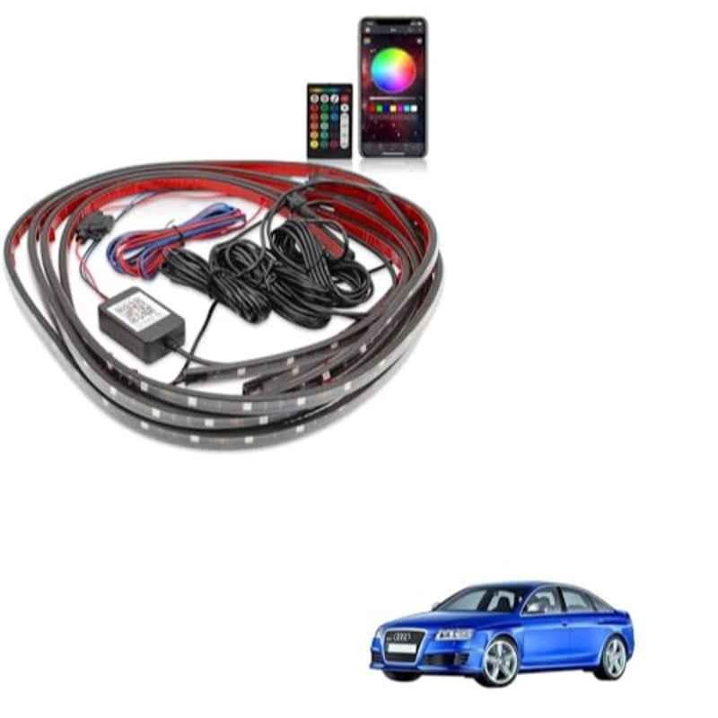 Kozdiko 12V Car Underbody Multicolor LED Strip Light Set with Wireless Remote for Audi RS6