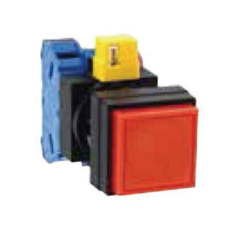 Idec 22mm 2NO Maintained Square Flush Red Pushbutton, HW2B-M220R