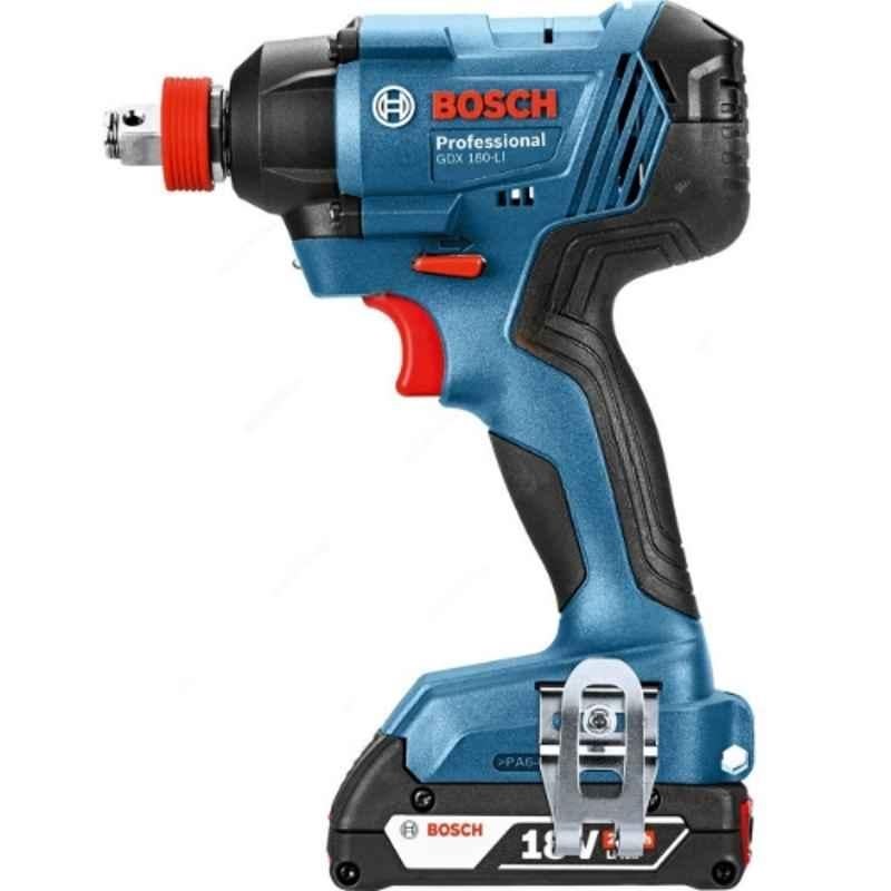 Bosch GDX-180-Li 18V 2800rpm Professional Cordless Impact Wrench with 2x 2.0Ah Battery & Charger