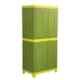 Supreme Symphony Mehandi Green & Lemon Yellow Full Size Storage Cupboard
