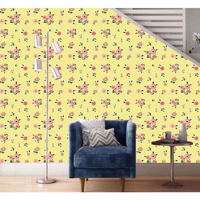 Asian Paints EzyCR8 300x45cm Paper Floral Peppy Self Adhesive Wall Sticker, HPCA25857
