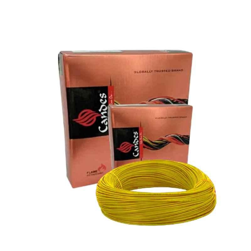 Candes 6 Sqmm 90m 1100V Yellow Single Core FR PVC Insulated Unsheathed Cable