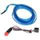 Miwings Car Interior El Wire Ambient Glow Neon Led Light String Rope Tube (Ice Blue 5 Meter)