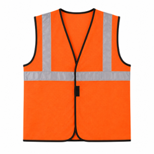 Foot Trends MG-D SJ Free Size Polyester Orange Reflective Safety Jacket (Pack of 5)